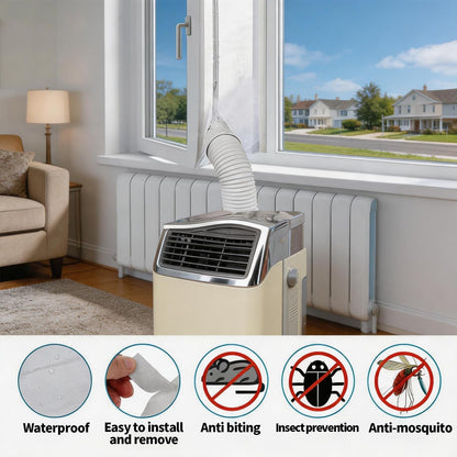 Window Seal Kit for Portable AC Window Seal, Casement Window Vent Kit Seal Kit for Portable Air Conditioner & Ventilation System, Easy to Install for Crank Out/Awning/Skylights Window （400CM/157")