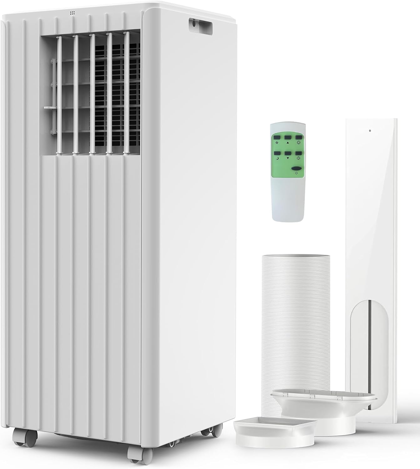 Garvee 8000 BTU Portable Air Conditioner, Complete Window Kit & Remote Included - Easy Setup, Cools 350 Sq. Ft Rooms, 24-Hr Timer, Sleep Mode, Quiet Operation, White