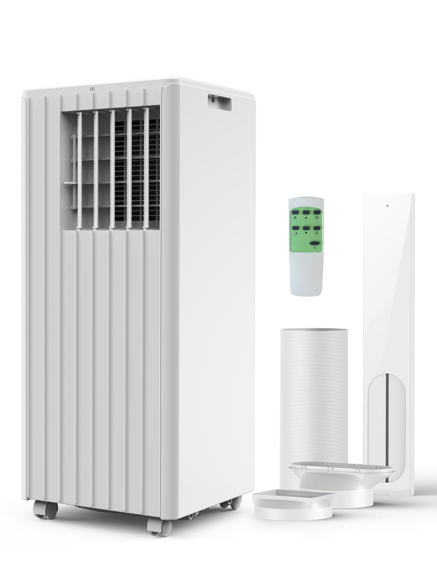 Garvee 8000 BTU Portable Air Conditioner, Complete Window Kit & Remote Included - Easy Setup, Cools 350 Sq. Ft Rooms, 24-Hr Timer, Sleep Mode, Quiet Operation, White