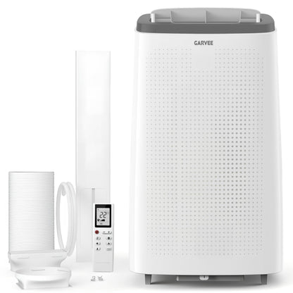 Garvee 8,000 BTU Portable Air Conditioner, 3-in-1 Portable AC Unit with Cool, Dehumidifier & Fan Modes, Covers Rooms up to 350 sq.ft, Sleep Mode, Remote Control, Timer & Full Window Kit
