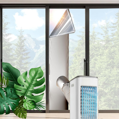 Window Seal Kit Silver for Portable Air Conditioner - 【30% Sunshade Heat Insulation Universal】- Window Vent Seal Kit For AC And Tumble Dryer - 100% Sealing Waterproof Adjustable L